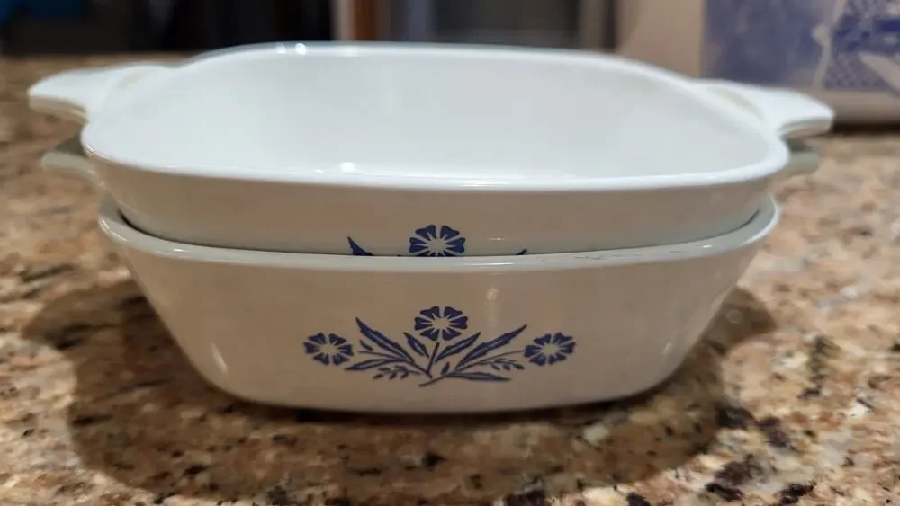 Corning Ware Cornflower Blue Small Petite Mini Casserole Dish P-41-B (Set of 2)